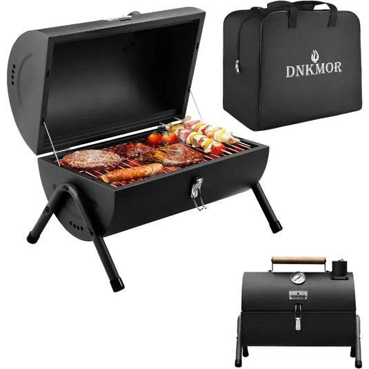 BBQ Grill Portable Charcoal,Tabletop Outdoor Barbecue Smoker,Outdoor Cooking Backyard Camping Picnics Beach Barbecue Grills